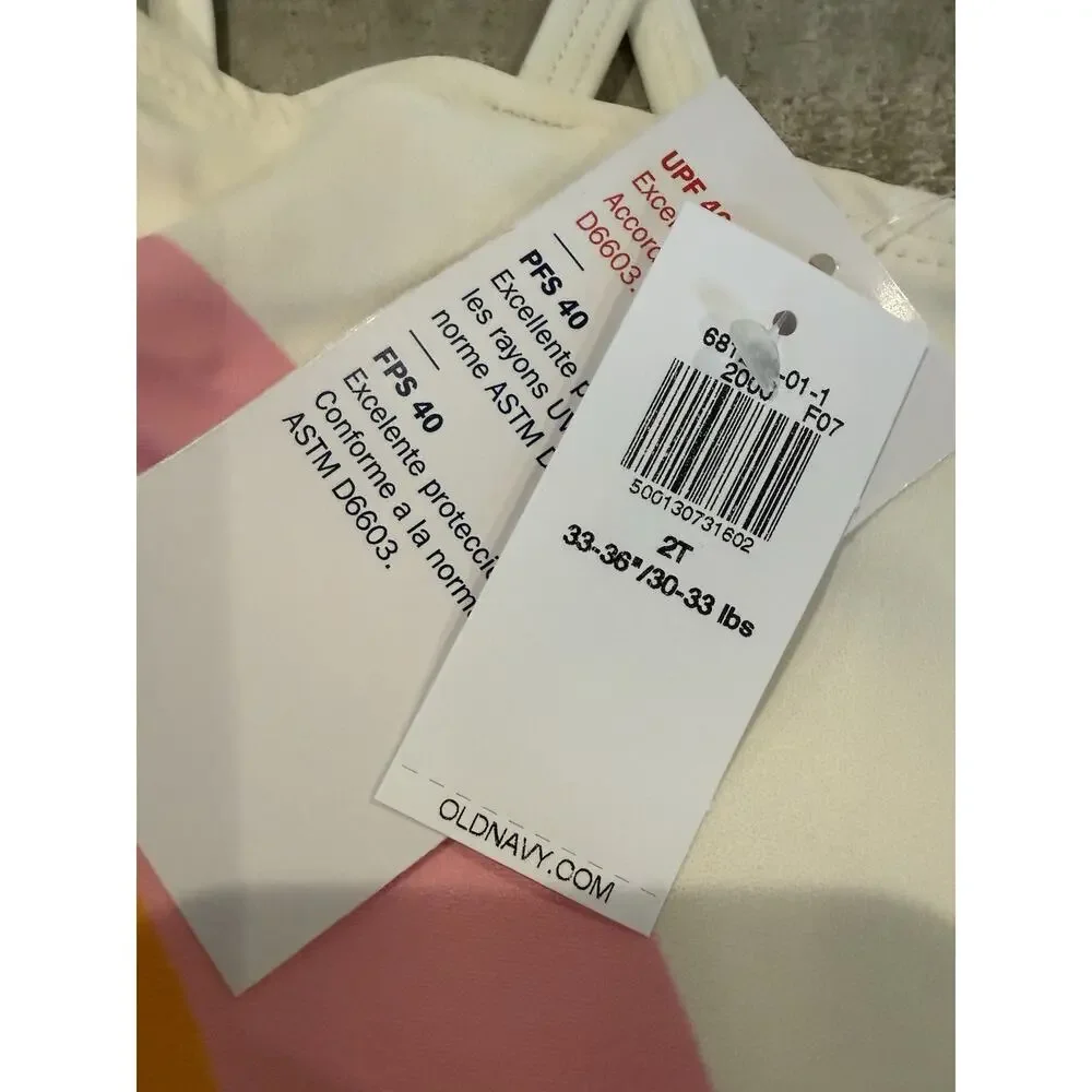 Old Navy Girls Rainbow Swimsuit One Piece 2T NWT